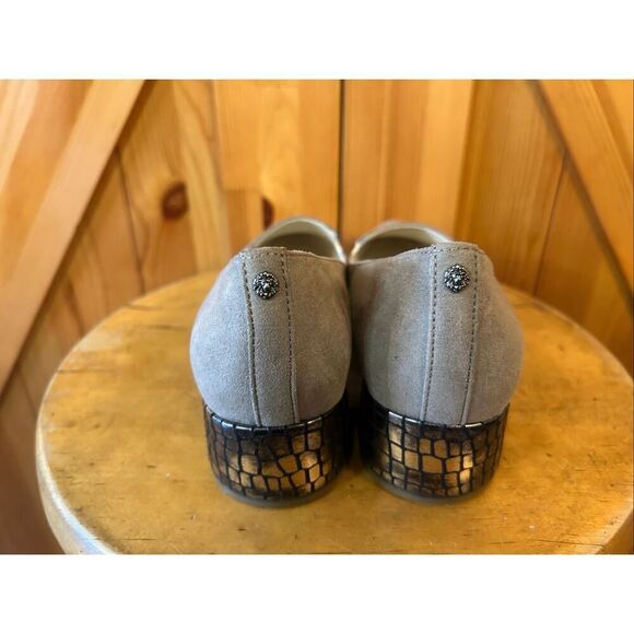 Anne Klein AK IFlex Size 8M Heels Slip-On Shoes Beige/Gray - Picture 4 of 8